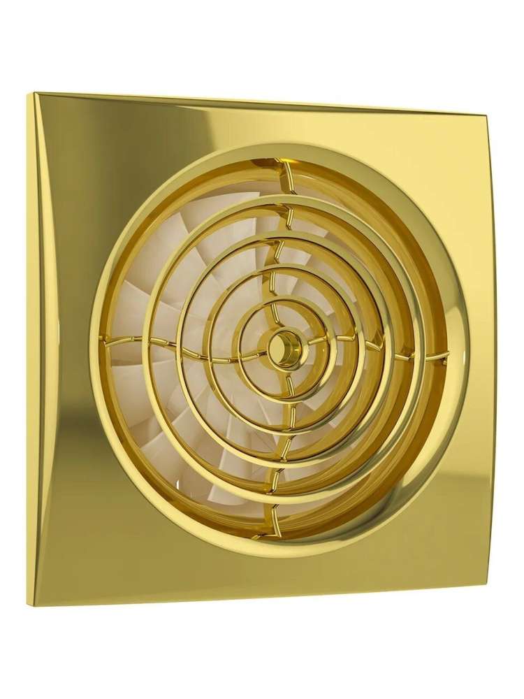Вентилятор накладной AURA, обратный клапан, D125, Gold, DICITI