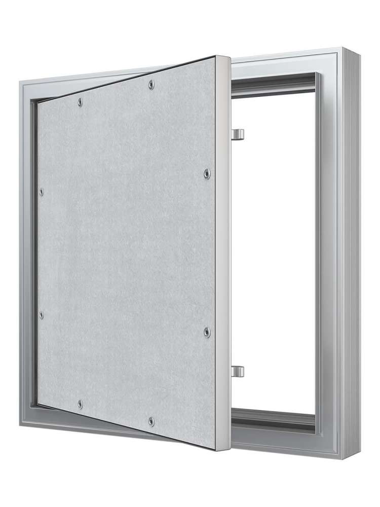 Люк ревизионный D C ERAmo Comfort 400х400 скрытый монтаж усиленная петля алюминий EVECS