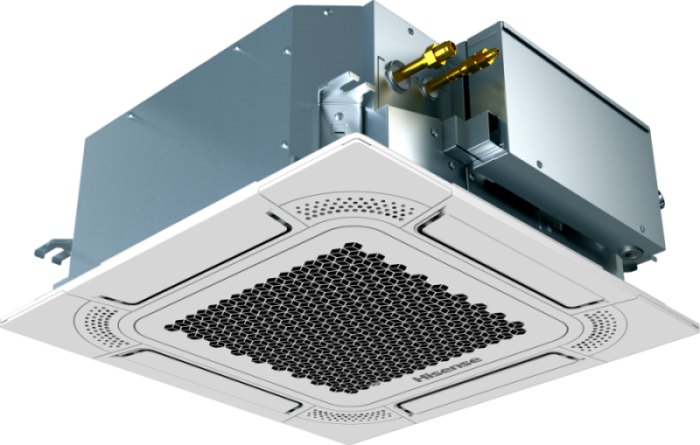 Внутренний блок VRF Hisense AVC-12HJDBA (кассетный компактный 4-поточный)